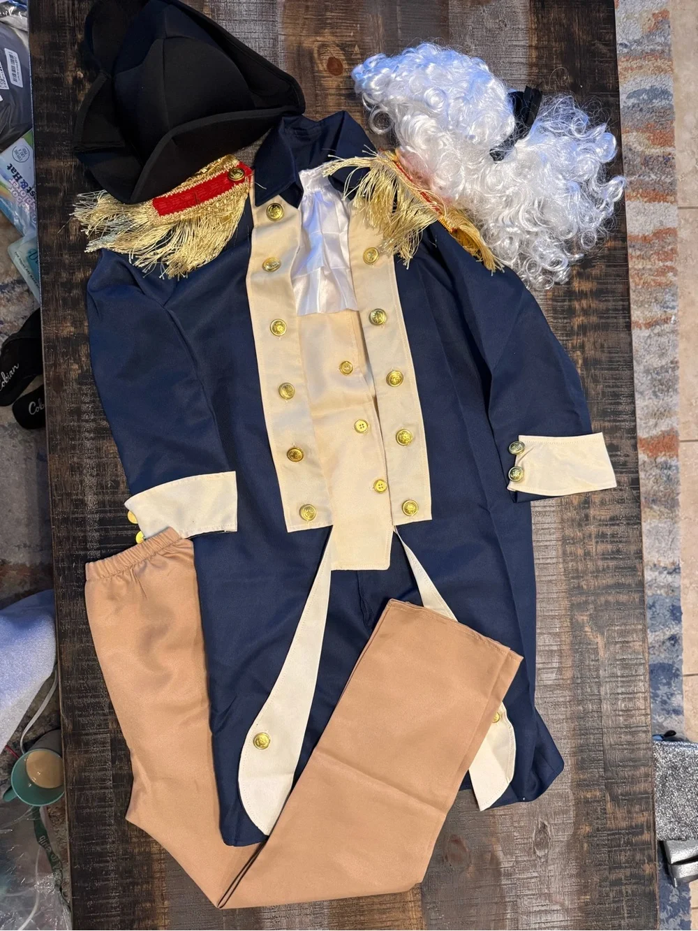 George Washington Costume for Boys Kids Colonial Alexander Hamilton Costume XL